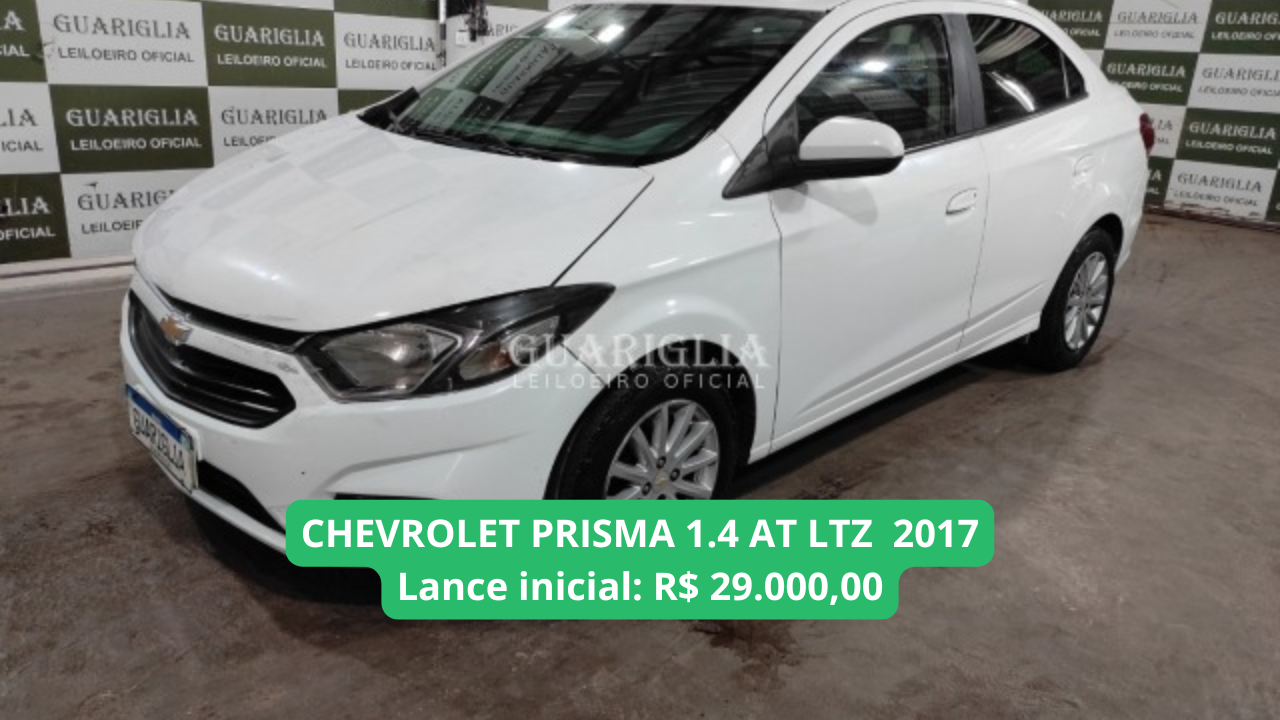 CHEVROLET PRISMA 1.4 AT LTZ modelo 2017 em leilão