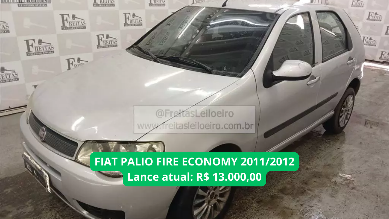 FIAT PALIO FIRE ECONOMY modelo 2012 em leilão com maior lance de R$ 13.500,00