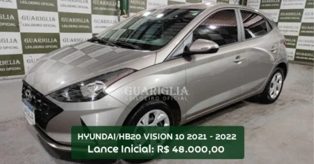 HYUNDAI/HB20 VISION completo em leilão com lance inicial de R$ 48 mil – Veja como participar